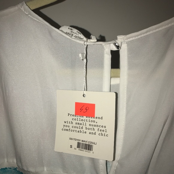 White and Turquoise embroider Top 😍 - Picture 4 of 4